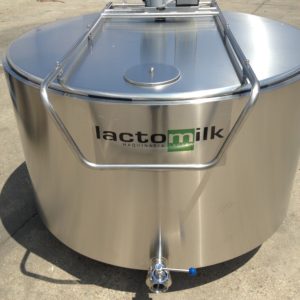 Open milk cooling tanks